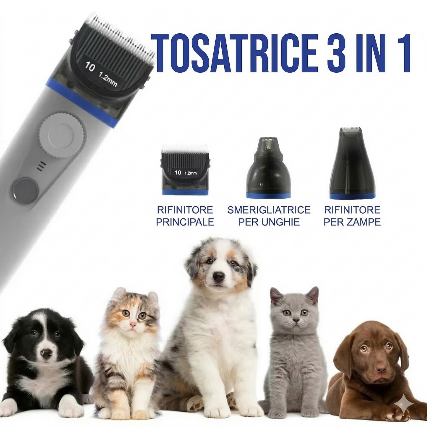 Aspiratore per Toelettatura 7 in 1 per Cani e Gatti | ProsolveLab