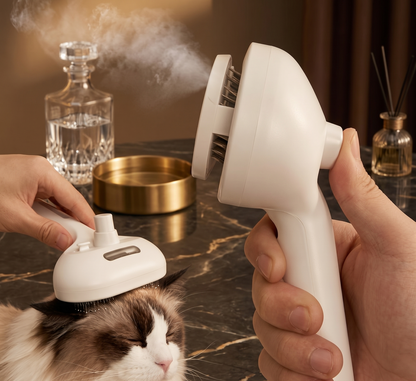 VapoBrush Prosolvelab™ - Spazzola a Vapore Massaggiante 3 in 1 per Cani e Gatti